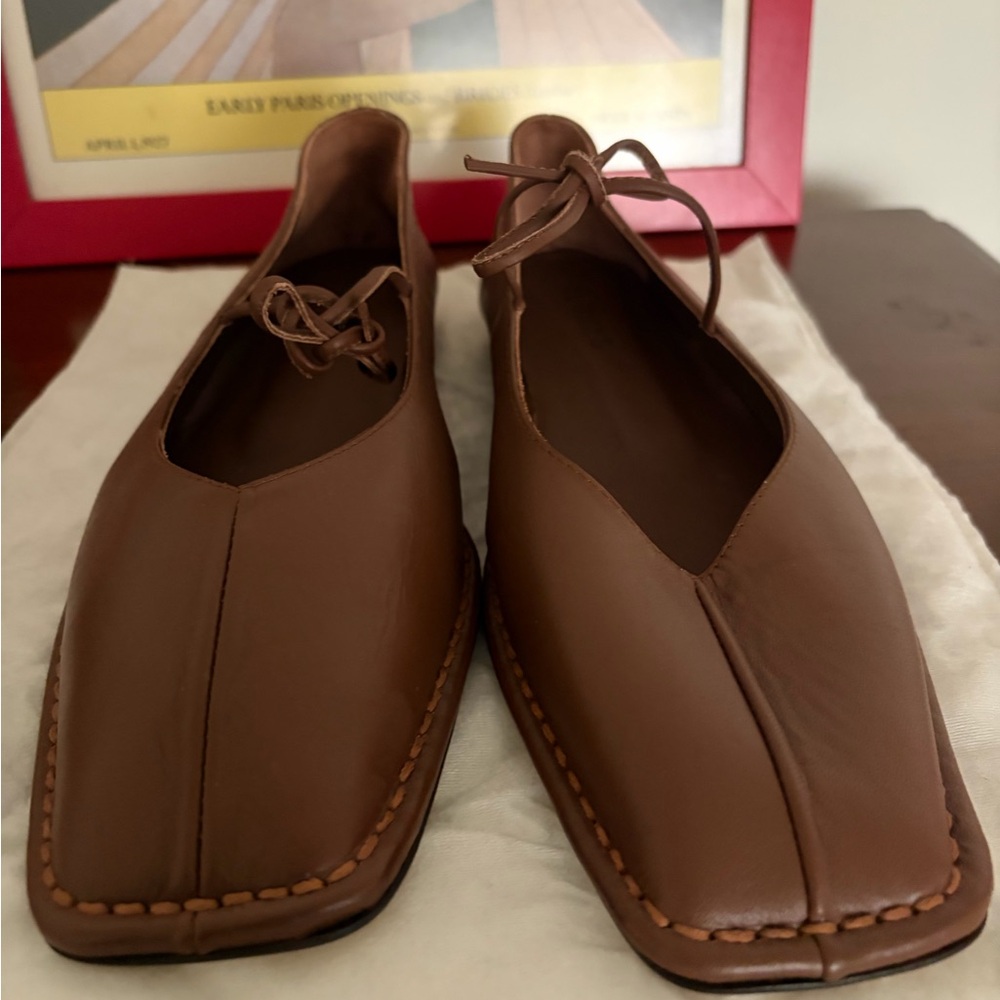 ALOHAS Sway Brown Leather Sole Shoes /38